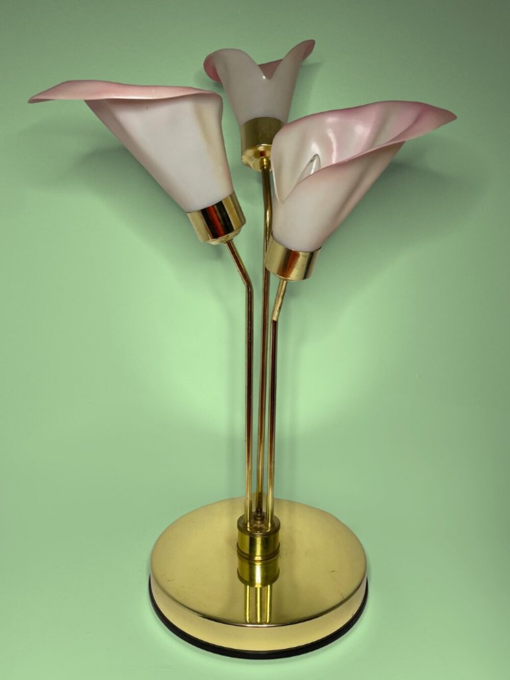 Vintage 1980s Calla Lily Table Lamp